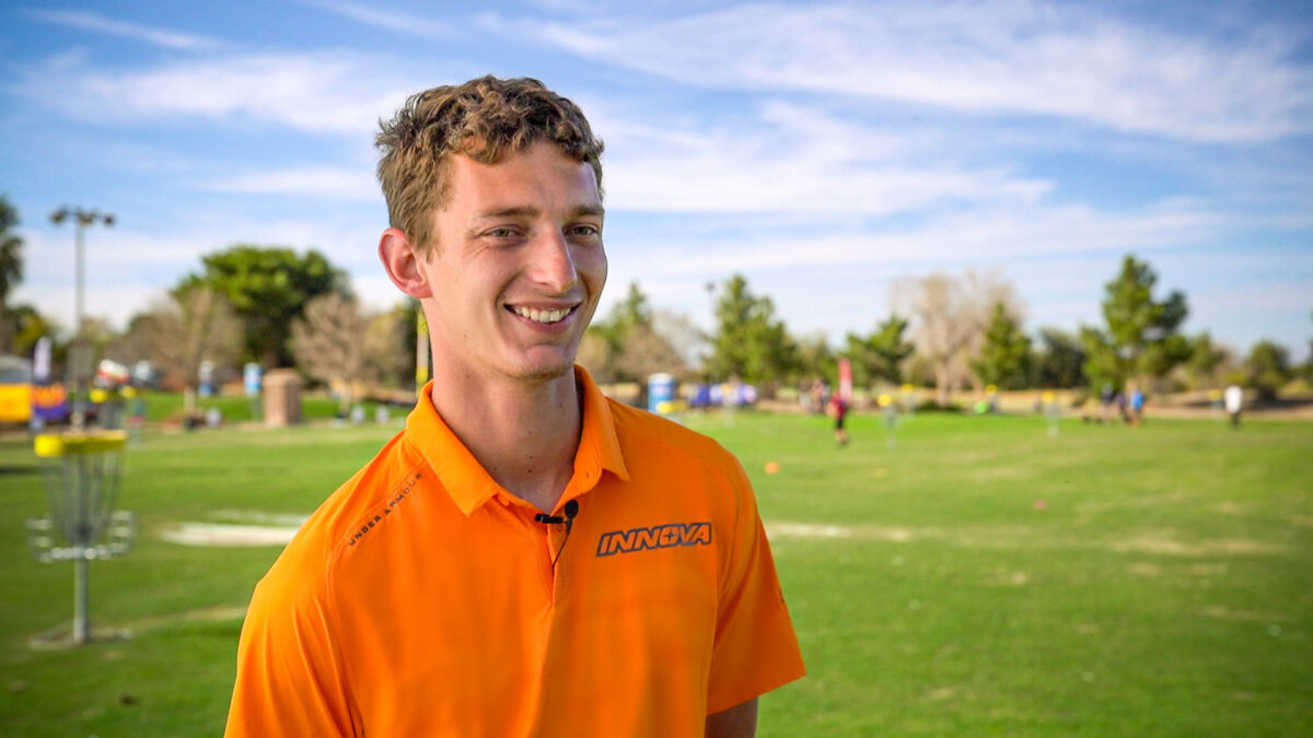 Calvin Heimburg with Innova Logo Polo